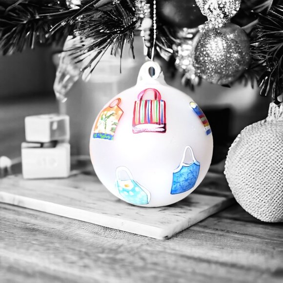Dillard's Trimmings Frosted Glass Ball Ornament with Ladies' Purse - Picture 7 of 9